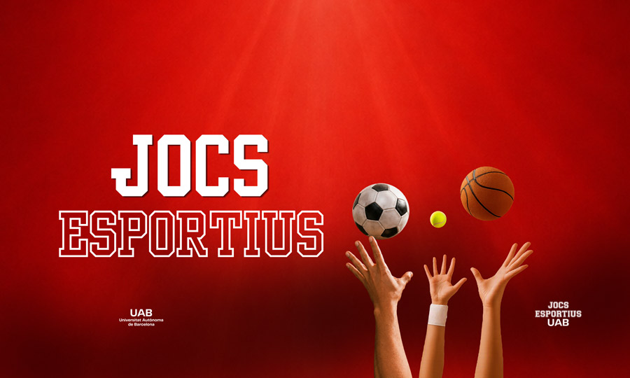 Mans jugant a bàsquet, futbol i tennis